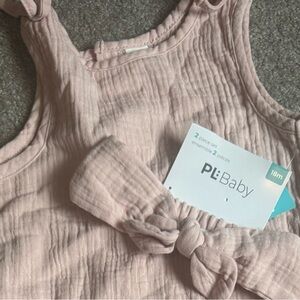 baby romper and matching headpiece